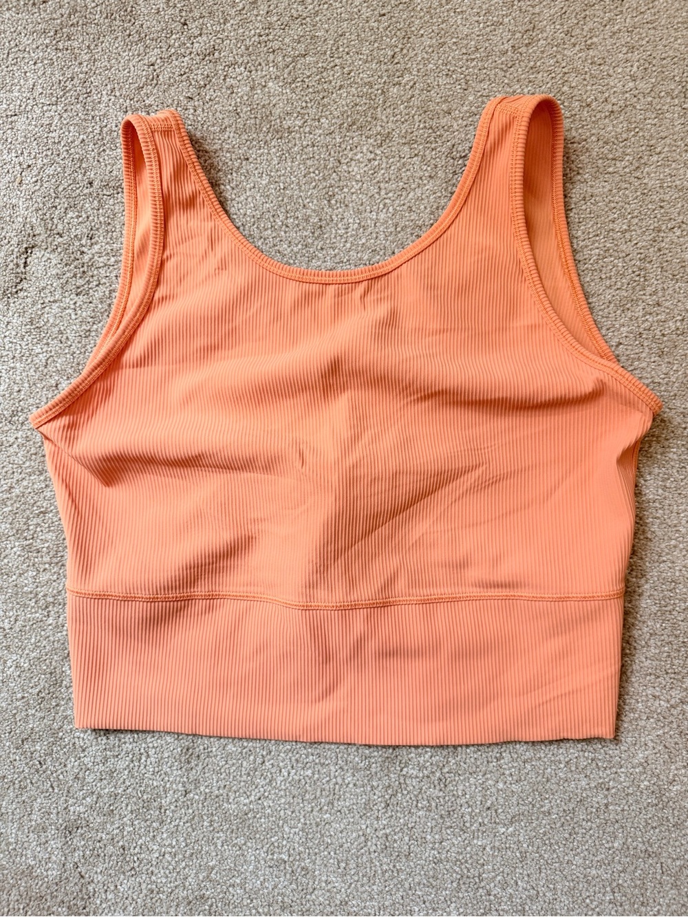 lululemon athletica Ribbed Tank Top in Peach-Orange